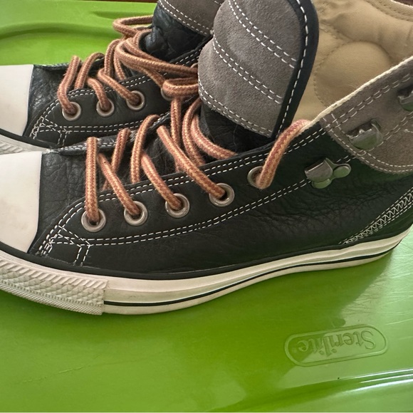 Black Leather Converse Chuck Taylor - Picture 2 of 5